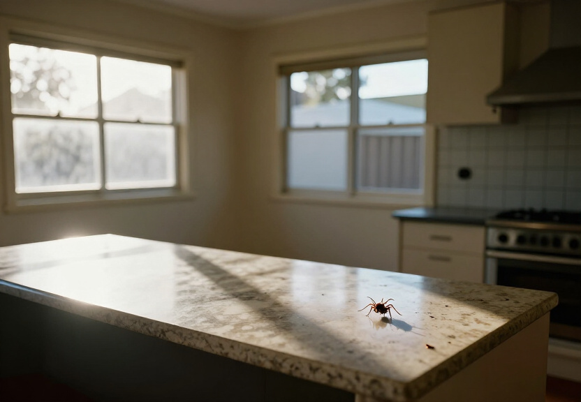 Cockroach infestation in a Woolooware kitchen before treatment